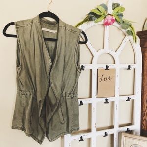 Max Jeans Olive Vest